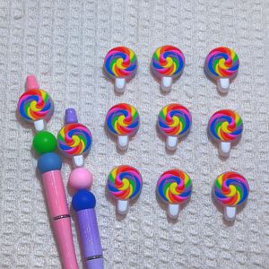 Perles en silicone colorées en forme de sucette, design rond, pour stylos, non toxiques, matériau de qualité alimentaire - Product Image 5