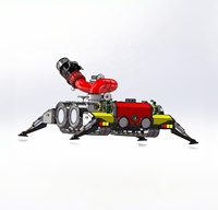 Robot de lutte contre les incendies sur remorque à débit élevé de 30 000 litres/minute