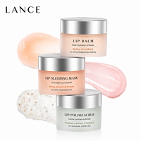 Kit de Soin des Lèvres Exfoliant Hydratant Végétalien Naturel Sous Marque Blanche pour Lèvres Gercées, Sèches et Desquamées