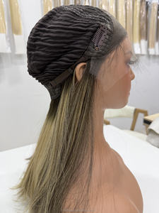 Perruque de haute qualité 613 blonde miel, cheveux européens, balayage, mèches, double trame, dentelle HD invisible, perruque pour femmes - Product Image 6