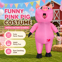 Costume gonflable de cochon pour commande en gros, performance scénique, ambiance de fête, design réutilisable, prix d'usine