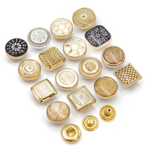 Custom Logo Engraved 12mm Metal Snap Buttons for Men Shirts Garment Accessories - Product Image 4