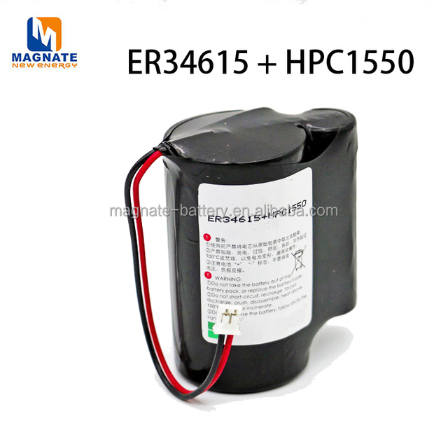 3.6V ER34615 Battery With HPC1550 Capacitor 19Ah for Home Appliances Consumer Electronics Intelligent Gas Meter