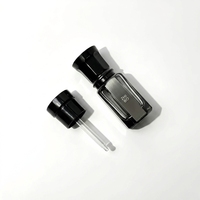 Flacon d'huile essentielle en verre haut de gamme avec compte-gouttes et roll-on 3ml/6ml/12ml, verre transparent avec impression sur surface gravée à l'acide