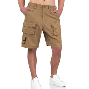 Shorts cargo décontractés pour hommes, résistants aux plis, respirants, séchage rapide, tissu durable, poches zippées sécurisées - Product Image 4