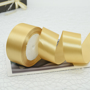 Bei Hai 4Cm Satin Ribbon Red Yellow Blue Wedding Cake Decorative Ribbon For Gift Wrapping Flower Decoration DIY Craft - Product Image 5