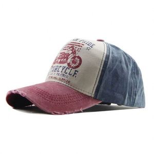 Casquette de baseball unisexe personnalisable pour l'extérieur, avec logo brodé 3D, en toile vintage vieillie, polyester/coton, et boucle métallique - Product Image 2