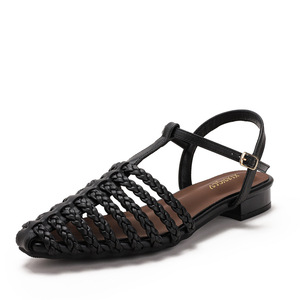 <span class=keywords><strong>Sandali</strong></span> Donna Vintage 2026 Stile Romano Intrecciati con Punta Chiusa, <span class=keywords><strong>Tacco</strong></span> Basso e Cinturino alla Caviglia, <span class=keywords><strong>Sandali</strong></span> alla Moda con Cinturino a T per Uso Quotidiano Casual - Vendita all'Ingrosso - Product Image 4