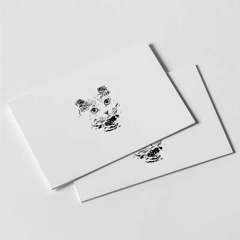 Custom Logo Design Double Sides Printed Art Paper Business Greeting Gift PostCards