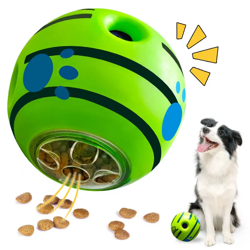 Tahan lama suara goyang anjing bola berguling 8.8cm 10cm 14cm mainan interaktif menggoyang bola tertawa makanan bocor pemberi makan Puzzle mainan anjing