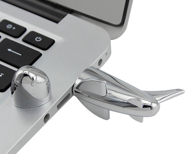 New Special 64GB Metal USB Flash Drive Airplane Shape Free Laser Engraved Logo USB 2.0 Interface 32GB Memory Stick for Promotion