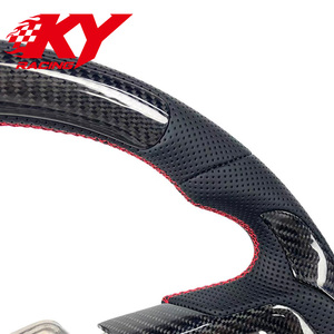 Volant en fibre de carbone personnalisé haut de gamme pour Ford Shelby <span class=keywords><strong>V8</strong></span> Super Snake Mach1 <span class=keywords><strong>Mustang</strong></span> S550 GT350 GT500 Coupé 2015-2023 - Product Image 2