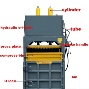 Machine de compression de déchets de papier hydraulique, entièrement automatique