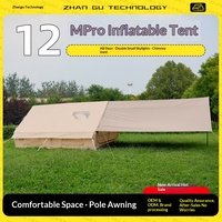 Tente de toit gonflable en tissu Oxford imperméable de 12 mètres carrés, installation rapide quatre saisons, protection solaire pour pique-nique en plein air
