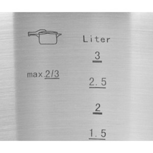 Pentola a pressione Tempo in acciaio inossidabile da 6 litri con livelli di pressione variabili continui - Product Image 3