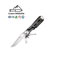 Couteau de poche pliant EDC en acier inoxydable, lame droite à pointe tombante, pour camping et usage extérieur, qualité industrielle OEM/ODM
