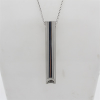 Bijoux personnalisés en acier inoxydable Collier sifflet d'anxiété respiratoire Pendentif