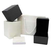 Cadeau de luxe rangement personnalisé noir étui de montre en papier kraft dur pour boîte de montre armani