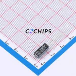 Condensador Electrolítico de Aluminio de Orificio Pasante KF470M025C110A, Componente de Orificio Pasante (THT), D5xL11mm 47uF 20% 25V 2mm - Product Image 1