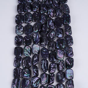 New 14*19mm Black Rectangular <b>Freshwater</b> <b>Pearl</b> Loose Natural Baroque Shape for DIY Necklace <b>Bracelet</b> Material - Product Image 3