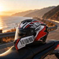 Casques de moto à double visière avec coque ABS, mentonnière relevable, coussinets d'oreille amovibles, boucle de sécurité, doublure en coton confortable, vente en gros