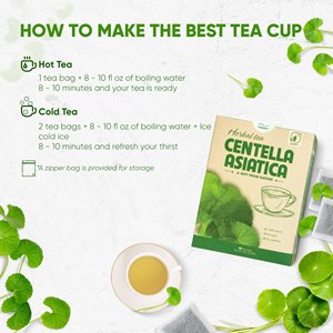 Thé biologique premium pour la santé, Centella Asiatica, favorise la beauté de la peau, réduit l'acné, 2G Raw NMPT Brand Vietnam Tea Bags - Product Image 4