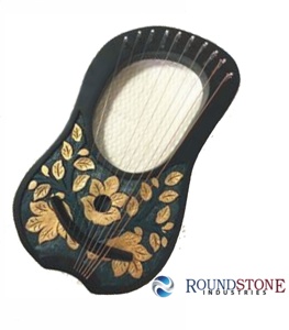 Lyre Harp 10 Dây Được Chạm Khắc Bằng Gỗ Hồng Sắc Và Gỗ Phong Chất Lượng Cao + Khóa Điều Chỉnh & Túi Đựng Nhạc Cụ - Product Image 5