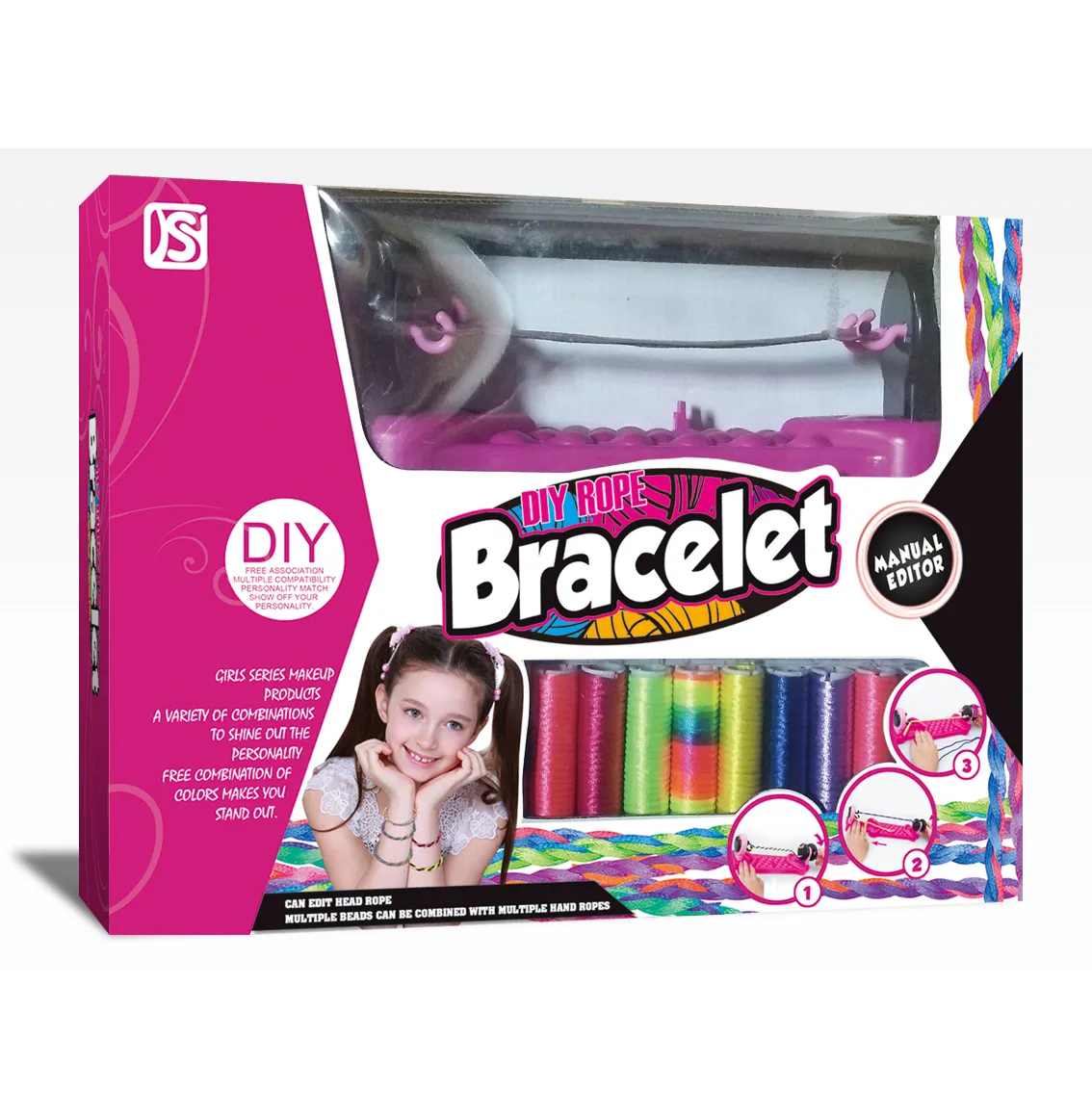 Kids DIY Arts and Crafts Bracelet Making Kit Best Toy for Girls Birthday Gifts Charm Jewelry Making String Sets