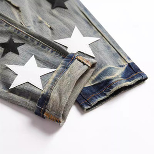 2025 Wholesale High Quality Fashion Hommes Designer Slim Fit Denim <strong>Pants</strong> Custom Men Printed Torn Jeans Pantalon Men'S Jeans