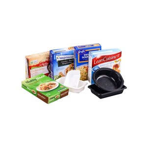 Heat Resistant Cpet Disposable Food Trays Plastic Packaging Food Trays with lid