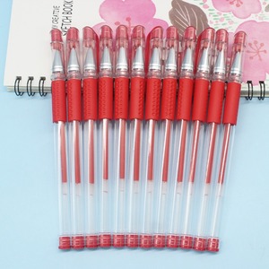 Stylo neutre pour l'école et le bureau, fournitures de papeterie, pointe bille 0,5 mm, encre bleue, noire, rouge, stylo gel tricolore, vente en gros - Product Image 4