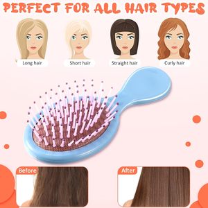 แปรงผมพลาสติกแบบใหม่ ขนแปรงผสมขนหมูป่าและไนลอน แปรงผมแบรนด์ส่วนตัว แปรงขนหมูป่า ขายส่ง - Product Image 4