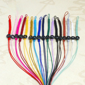 Handmade <b>Braided</b> Nylon Keychain <b>Cord</b> With Double Flat Knot And Coconut Shell Buckle Keychain Accessories For Wholesale - Product Image 1