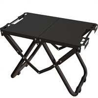 Table pliante d'extérieur portable tactique en acier au carbone rectangulaire pour camping, pique-nique et équipement de stand, fabriquée en Chine