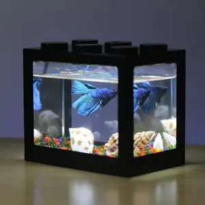 LED balık tankı yığılmış blokları mikro peyzaj balık kutusu süs taşları akvaryum balık tankı