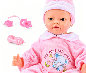 Bambola Interattiva per Bambini da 41 cm con Suoni e Movimenti, Bambola Parlante Realistica che Sfarfallia, Beve e Russa, Giocattolo Educativo - Product Image 1