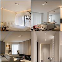 Spot de surface LED moderne personnalisé H33mm 24W, plafonnier blanc chaud, spots pour bureau, salon, hôtel, lecture