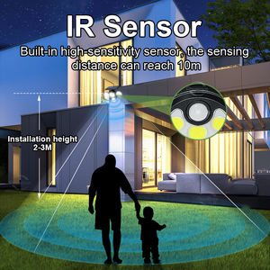 IP68 Lâmpada De Parede Solar Com Sensor De Movimento Impermeável Luz Solar Do Chão Lâmpada Decoração Do Jardim Pátio Rua Luzes Solares Ao Ar Livre - Product Image 5