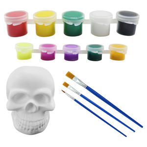 KHY 12 pots de peinture acrylique <span class=keywords><strong>fluorescente</strong></span> 5 ml, peinture qui brille dans le noir pour les enfants, peintures artistiques, matériau nylon - Product Image 3
