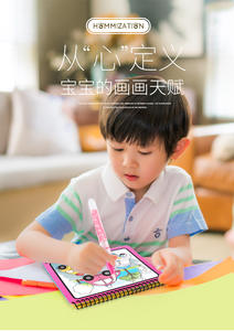 Buku gambar kustom Set mainan lukisan cat air cahaya Puzzle mewarnai Set buku lukisan grafiti guas untuk anak-anak - Product Image 4