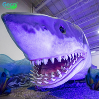 Requin animatronique réaliste Gecai, modèle de requin animatronique mobile grandeur nature pour les parcs à thème océaniques