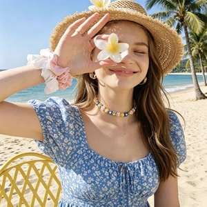 Pince à cheveux en forme de fleur de frangipanier en gelée, transparente en acrylique, style hawaïen, pince requin, accessoire floral pour cheveux d'été pour femme - Product Image 5