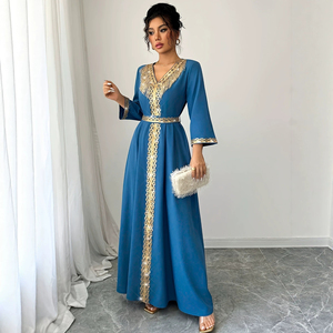 Vestido de encaje con flecos y cuello en V de manga larga para mujer, estilo corte elegante, 2026 - Product Image 1