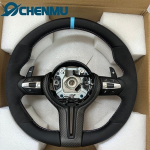 Volante de Fibra de Carbono y Cuero Nappa para <span class=keywords><strong>BMW</strong></span> F30 F10 F15 F36 F01 F20 F22 F25 F31 F32 M3 M4 M5 M6 X1 X2 X3 X4 X5 <span class=keywords><strong>X6</strong></span> - Product Image 1