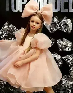 हॉट सेल ऑर्गेंज़ा क्रिसमस गर्ल ड्रेस ड्रेस ड्रेस की उम्र 5 साल की राजकुमारी प्रीप्पी स्टाइल ब्लैक फ्रिडे