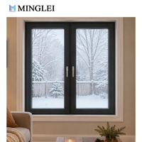 MINGLEI-Ventanas abatibles de aluminio con eficiencia energética, estilo europeo, triple acristalamiento, ventanas pasivas