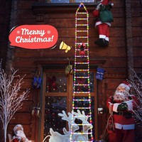 Neue Weihnachtsbaum-Dekorationsleuchten aus Kunststoff, bunte Sternenlichter mit USB-Fernbedienung und einstellbarer Helligkeit
