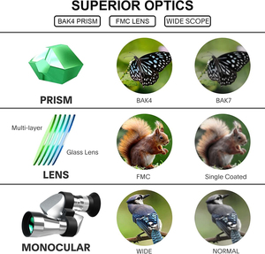 Télescope monoculaire miniature de haute qualité 8*20, haute puissance HD avec clip pour téléphone et trépied, observation des oiseaux, télescope professionnel - Product Image 3