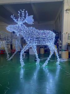 Lumière de décoration de cerf à motif de fête d'événement commercial extérieur Nouvelles lumières de motif de renne géantes de Noël personnalisées - Product Image 2
