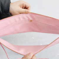 Pochette de rangement transparente personnalisée pour point de croix avec fermeture éclair, sac de projet transparent, sac à broderie transparent avec poches intérieures